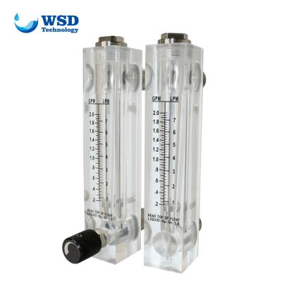 China SS 304 Industrial Acrylic Digital Liquid Flow Meter For Water Treatment RO System for sale