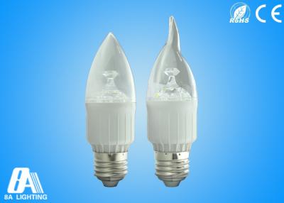 China Luz de bulbo de la vela - cubierta AC90-264V de E27-Transparent con el blanco 2800-6500k en venta