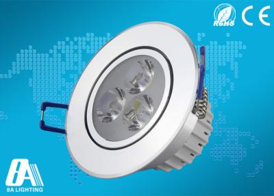 China Aluminum LED Ceiling Downlights 3 Watts 80lm / W Cool White 6500K for sale