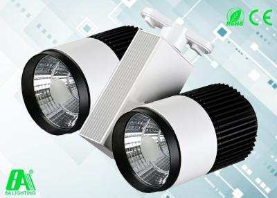 China Double Heads 2*20w LED Track Lighting , Surface bathroom decorative track lighting Wireless for sale