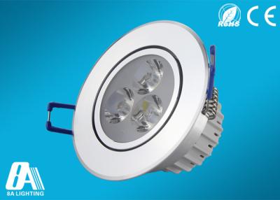 China O diodo emissor de luz de alumínio ajustável do quadro ilumina para baixo 3 watts de branco fresco de 80lm/W à venda