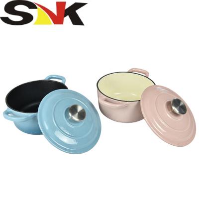 China Best Price Sustainable Small Size Teapot Mini Cast Iron Enameled Casserole Vegetable Oil Coating for sale