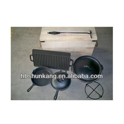 China Cast Iron Camping Set Cookware for sale