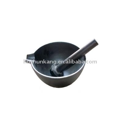 China Metal cast iron mortar and pestle for sale