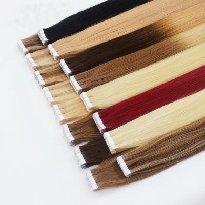 China Remy Skin Pulled Weft Tape (Others Can Be Customized) Double Bone Silky Straight Straight Invisible Hair Extension 100% Cuticle Human Hair Tape Hair Extension for sale