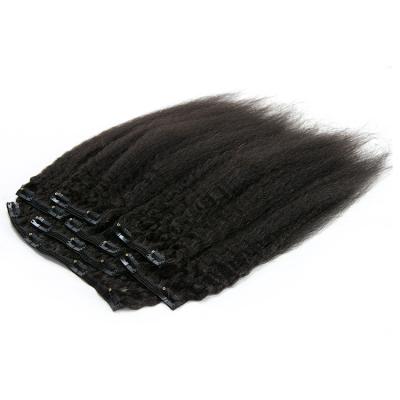 China Silky Straight Wave Clip In Hair Extensions 100% Can Customize Higt-end Curly Straight Clip In Extensions For Black Woman for sale