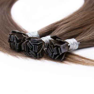 China Remy Cuticle Intact Keratin Flat Tip Hair Extension Double Drawn Natural Curly Wholesale U V Y I Curl Hair for sale