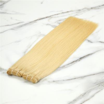 China Wholesale Unprocessed Silky Straight Double Wave Human Hair Weft Silky Straight Human Hair Extensions Machine Bone Weft for sale