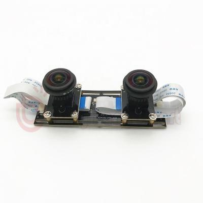 China Face Recognition 2MP 1080P Fisheye Wide View Angle Dual Lens Synced Flexible Stereo Webcam USB Camera UV-C Module For 3D VR for sale