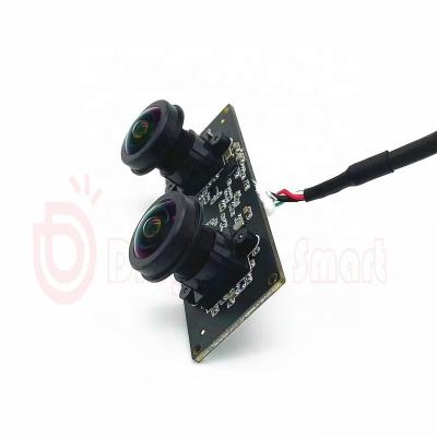 China Free Driver Lens Sync Usb Camera Module 3840x1080P 30fps 180degree Fisheye New Dual Face Detection Stereo 3D Webcam For Robot Vision for sale