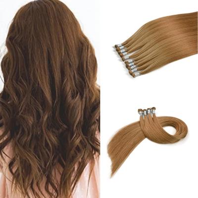 China Silky Straight Wave Thick End 100% A Distributor Virgin Cuticle Aligned Keratin Hair, Real Double Hand Drawn Tied Hair Weft Extension for sale