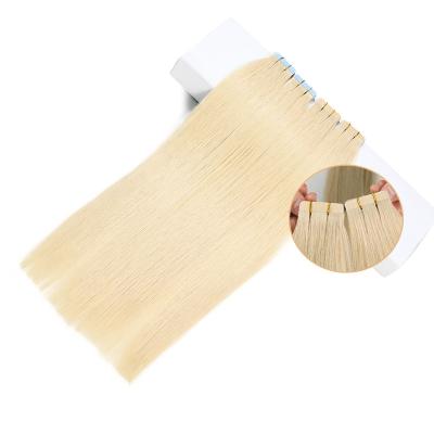 China No rejection. No tangling. Soft. Shiny Top Quality Virgin Blonde Colored Human Hair Wholesale Double Drawn Tape Hair Extensions for sale