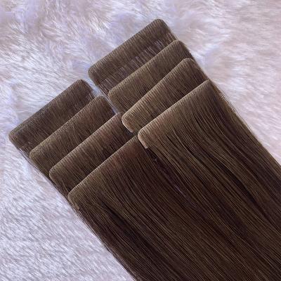 China No rejection. No tangling. Soft. Shiny Fast Shipping Double Drawn Tape In Hair Extension Suppliers 100% Virgin Human Hair Tape Extension for sale