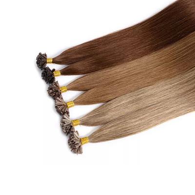 China Vietnamese Blonde Cabelo Pre Bonded Humano Keratin Hair U Tip Extensions Natural Double Wave Silky Straight Superb Pulled Hair for sale