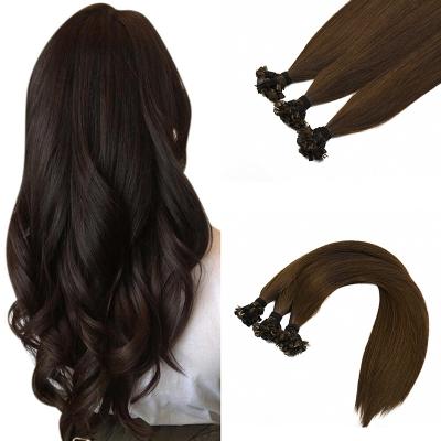 China Silky Straight Double Down Flat-Tip Hair Extension Wholesale Remy Cuticle Intact Human Flat Tip Pre-bonded Hair for sale