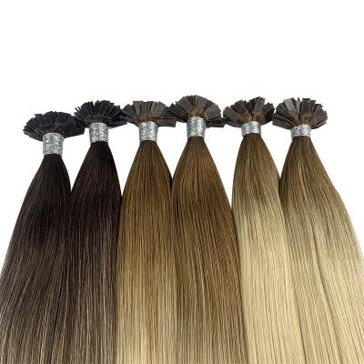 China Customization Silk Straight Pre-bonded Women Flat Tip Hair Extensions Hair for sale