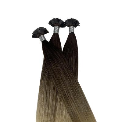 China Single Distributor Silky Straight Wave Full Cuticle Aligned 100% Remy Hair Keratin Prebonded Russian Flat Tip Hair Extension Pre-bonded for sale