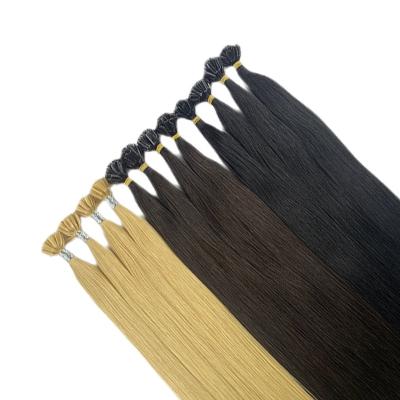 China Raw Drawn Tip Remy Hair Keratin Wave Extensions Wholesale Hot Russian Silky Straight Double U Hair Extension for sale