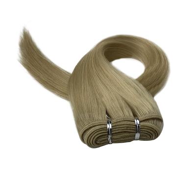 China 100% Cuticle Hair Double End Wave Weft Extensions Intact Russian Machine Drawn Silky Straight Thick Hair for sale