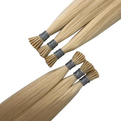 China Best Selling Silky Straight Wave 0.8g/Strand Full Cuticle Aligned Ware Prebonded Remy Hair Extensions I Tip Glue Hair Extensions for sale