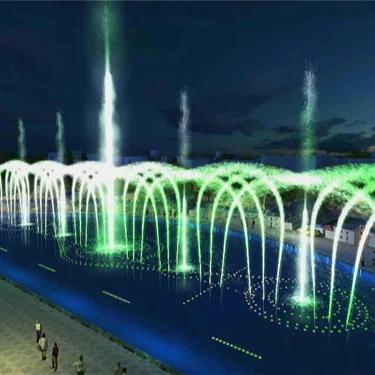 China Elegant Circular Fountain with Multicolored LED Light and Musical Control for sale