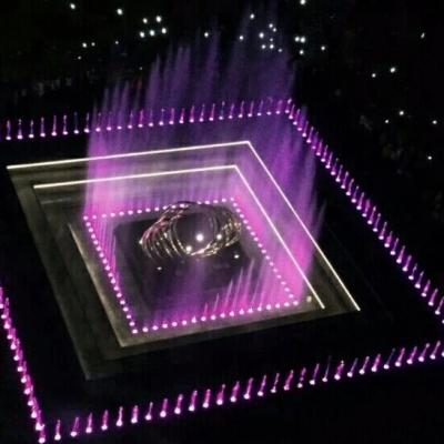 China Modern Stainless Steel Underground Floor Fountain With LED Lights And Music Control for sale