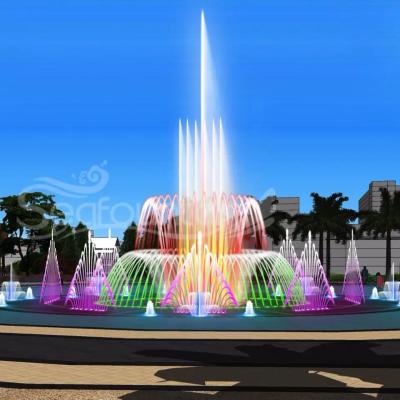 China Elegant Synchronized Water Music Fountain For Industry And Trade Integration for sale