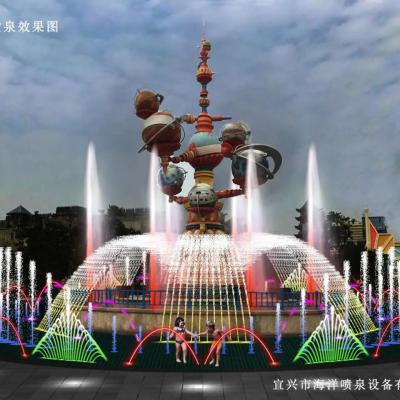 China Outdoor Waterproof Musical Fountain Dancing Water Performance with Customizable Nozzle Software for sale