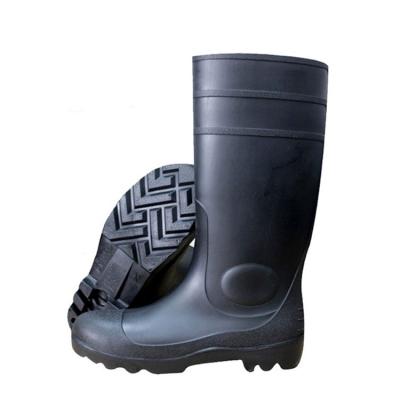 China Steel Toe Safety Gumboboots with Rubber PVC Wellington RainBoots Metal Rainboots Shoes Anti-smash Waterproof Anti-puncture for sale