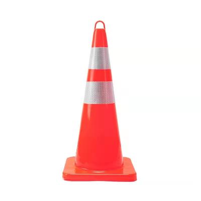 China Road Warning High Quality 700MM PVC Cone With Ring Road Safety Traffic Cone For Parking Lot Construction Reflective Warning Caution for sale