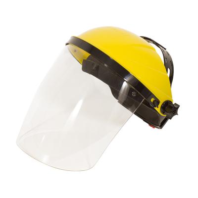 China PVC Or PC Sun Visor Protective Mask Labor Safety Protective Mask Anti-Splash Face Protector for sale