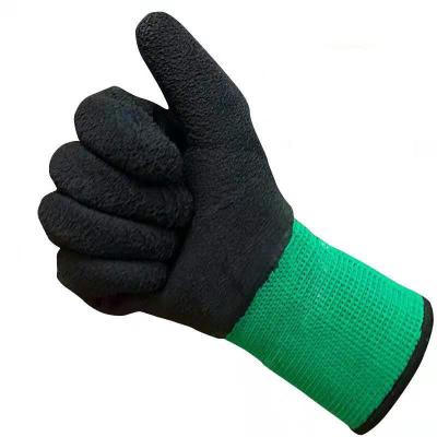 China Shift ; construction ; machinery; HOT SALE Factory XINJIAN Garden Moss Gloves Polyester Knitted Soft Suitable Working Latex Coated Gloves for sale