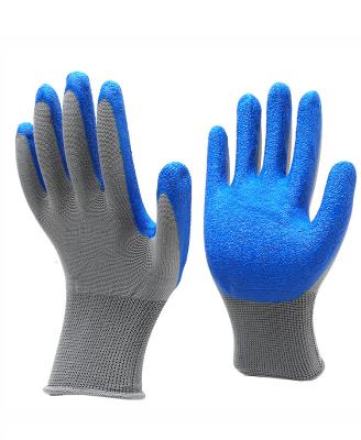 China Flexible/Soft/Comfortable and Cheap XINJIAN Work Gloves Wholesale Garden Polyester 13G Top Ply Latex Work Coated Gloves for sale