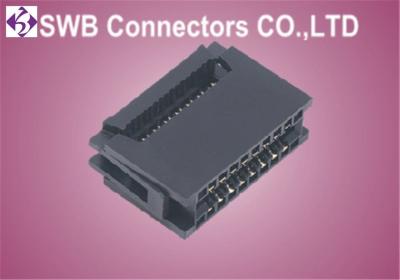 China Double Row Female IDC Socket Connector 10 pin , WTB Connector 2.54mm Pitch for sale