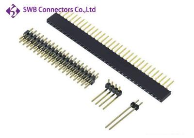 China 2.0 Mm Pitch PCB Gold Flash Male Female Pin Header Connector Double Row And Single Row for sale