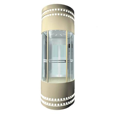 China Best Selling FUJI Modern Brand Elevator Panoramic Glass Around Guided Elevator for sale