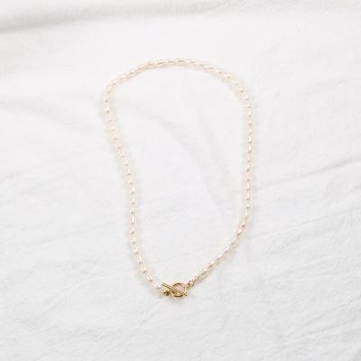 China Lead Free Nickel Free Barbaric Jewelry 18K Gold Plated Tasty Pearl Irregular Freshwater Toggle Necklace Necklace for sale