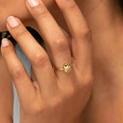 China Jewelry Wholesale 18K Bee Stainless Steel Barbaric Lead Free Nickel Free Gold Plated Rings For Women Rings for sale