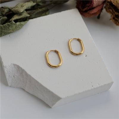 China JOOLIM Lead Free Nickel Free High End 18K Gold Plated Stainless Steel Base Simple Hoop Earring Circle Earring Trendy Wholesale for sale