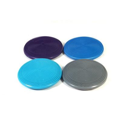 China PVC Customized Soft Eco-friendly Spiky Inflatable PVC Massage Yoga Balance Cushion Disc 33cm Wholesale Customized for sale