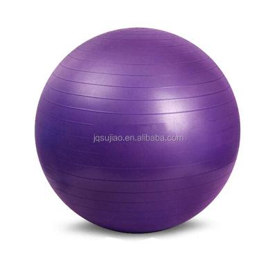 China Custom Logo PVC Custom Logo Inflatable Fitness Exercise Gym Ball Yoga Anti Burst Ball With Free Foot Pump for sale