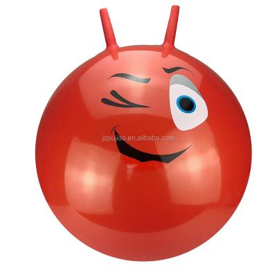 China New Custom Design Kids Toy Inflatable Horn Ball Bouncing Ball With Handle for sale