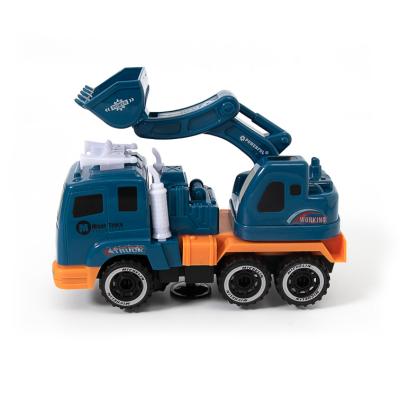 China Auto-Turn New Design Small Car Toys for Children with Light and Music Mini Electric Excavator Toys for sale