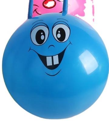 China Custom Logo Inflatable Toy Amazon Maid Sale Hopper With Plastic Handle Jumping Ball For Kids Space Animal Hopper for sale