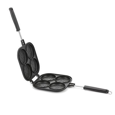 China Sustainable Professional Handmade Pops Egg Frying Set Double Sided Nonstick Waffle Skillet for sale