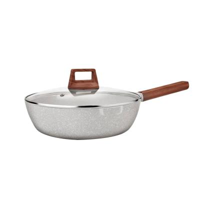 China Sustainable Granite Coating Die Casting Aluminum Nonstick Egg Pan With Lid for sale