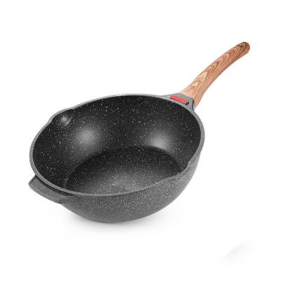 China Sustainable Fashionable Sauce Wok Induction Wok Cookware Aluminum Non Stick Pans Cooking for sale