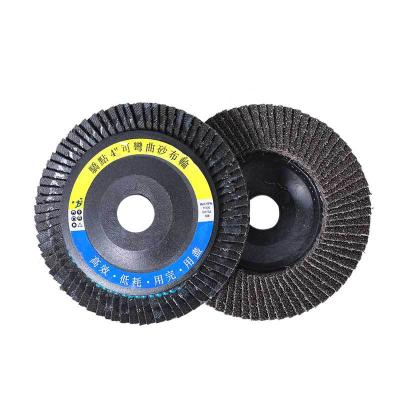 China Grind Steel And Wood Polishing Bendable Abrasive Cloth 40#-320# Metal Flap Flat Grinding Buffing Wheels for sale