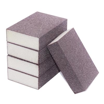 China 20cm*7cm*2.5cm Woodworking Metal Aluminum Oxide Sponge Buffing Polishing Sanding Abrasive Block for sale