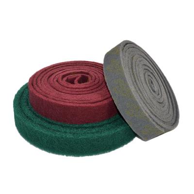 China Viable High Quality Multifunctional Industrial Scrubs Thicken Green Cleaning Scrubbing Pad Rolls for sale